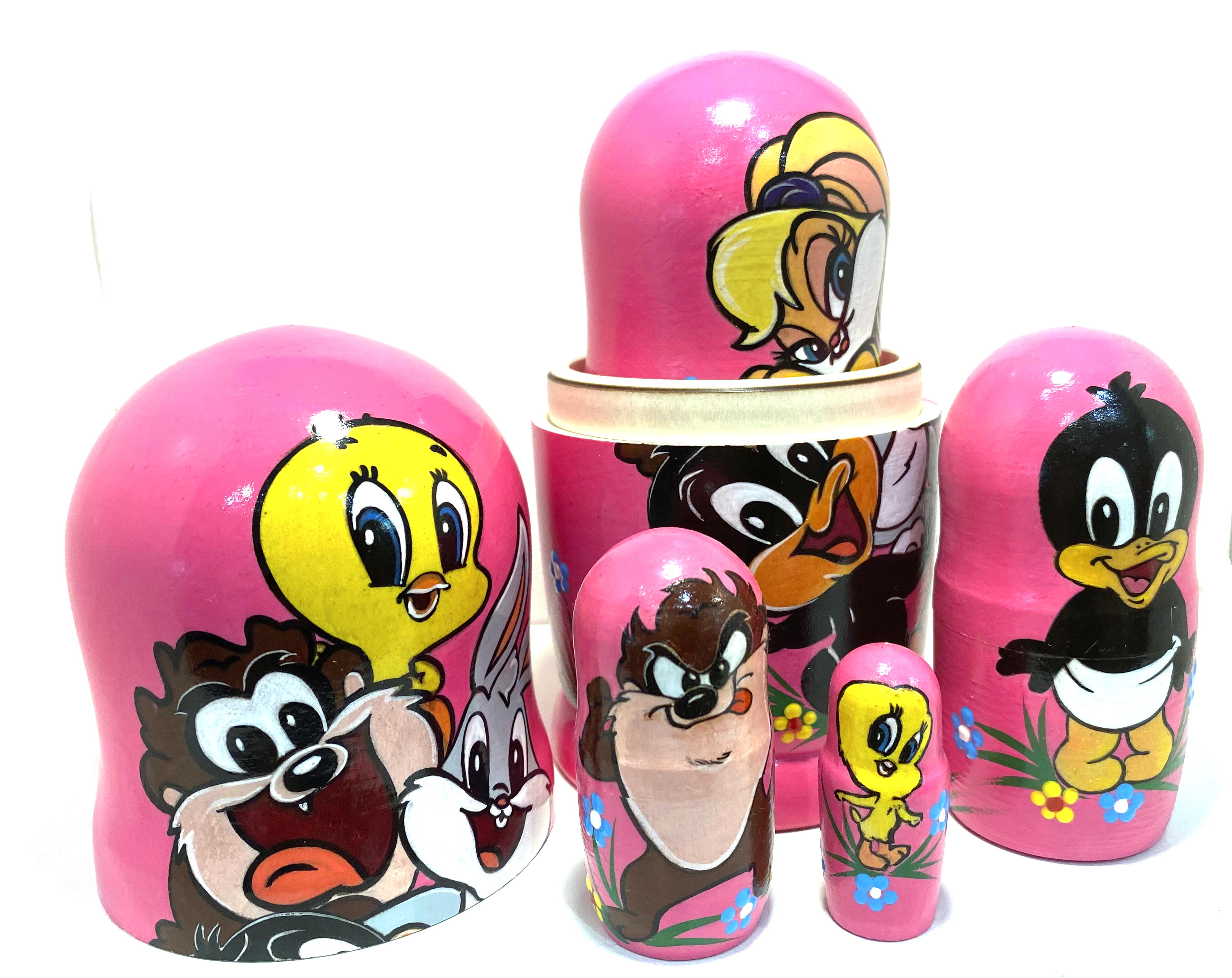 Novelty Matryoshka Loony Toons (5 Nested Set)