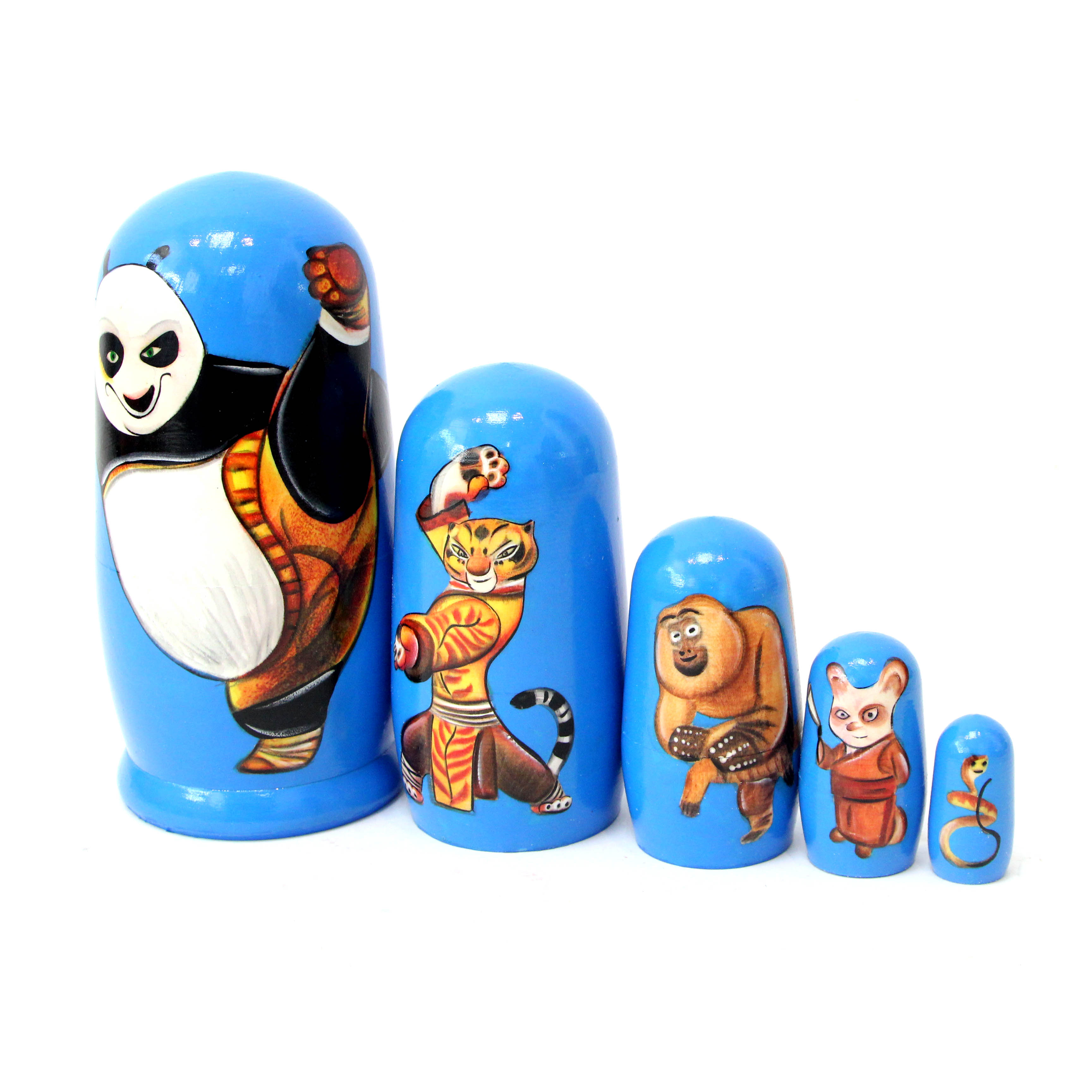 Cartoon Matryoshka Kung Fu Panda (5 Nested Set)