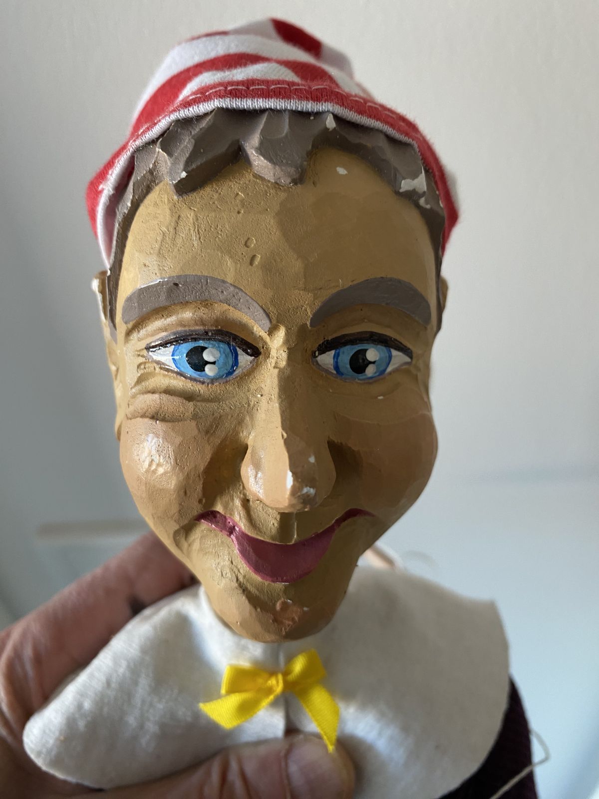 DAMAGED Czech Wooden Marionette  - Pinnochio (hand cut/carved)