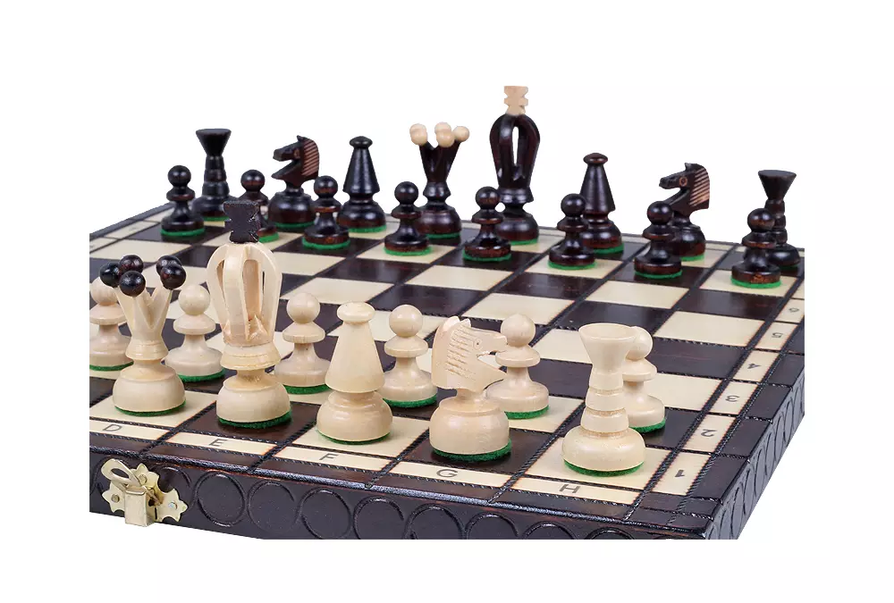 Handmade Wooden Chess Set – Medium King's - Black