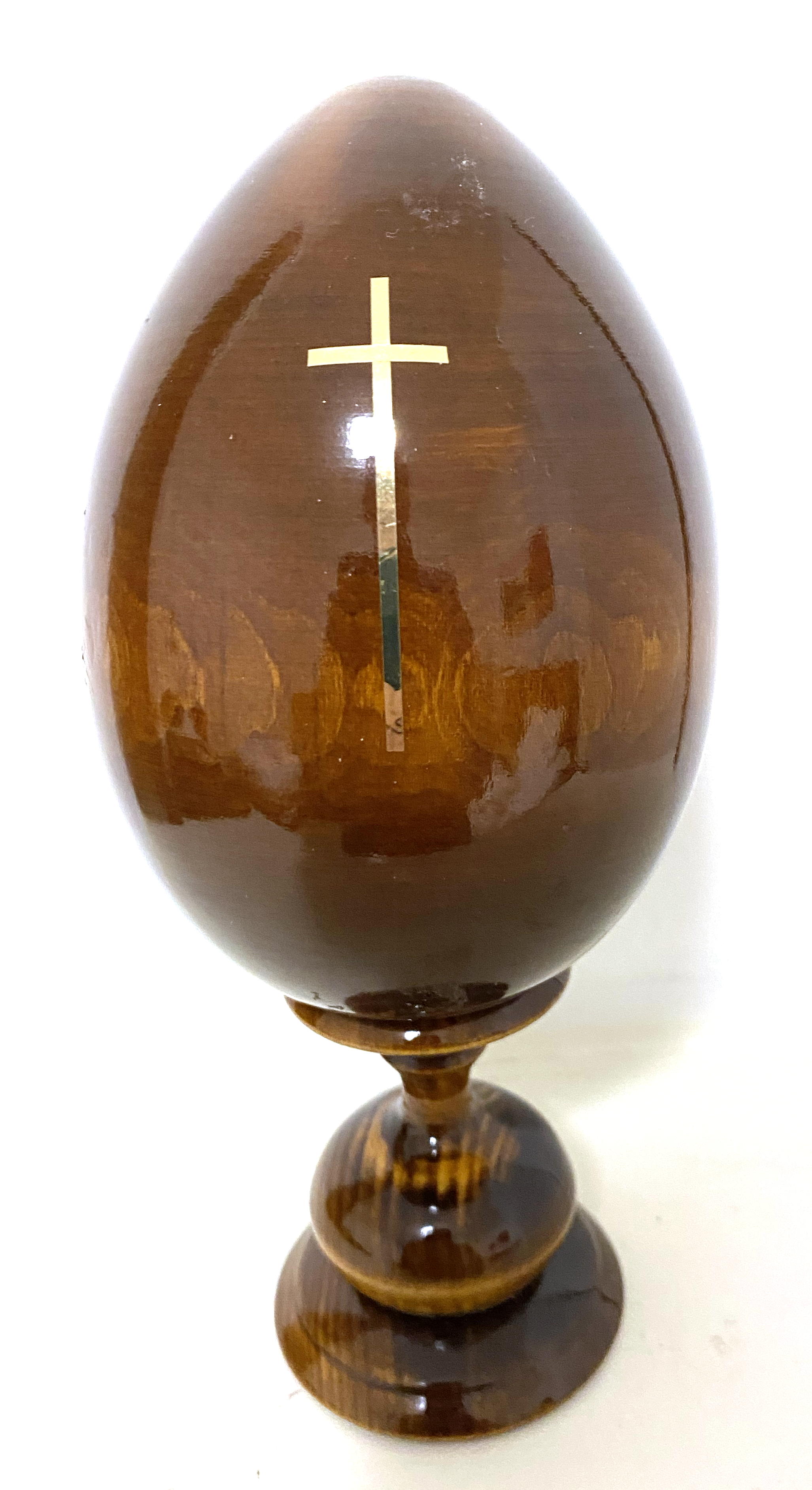 Wooden Egg Icon - Mother and Child by Sergei Ryabov