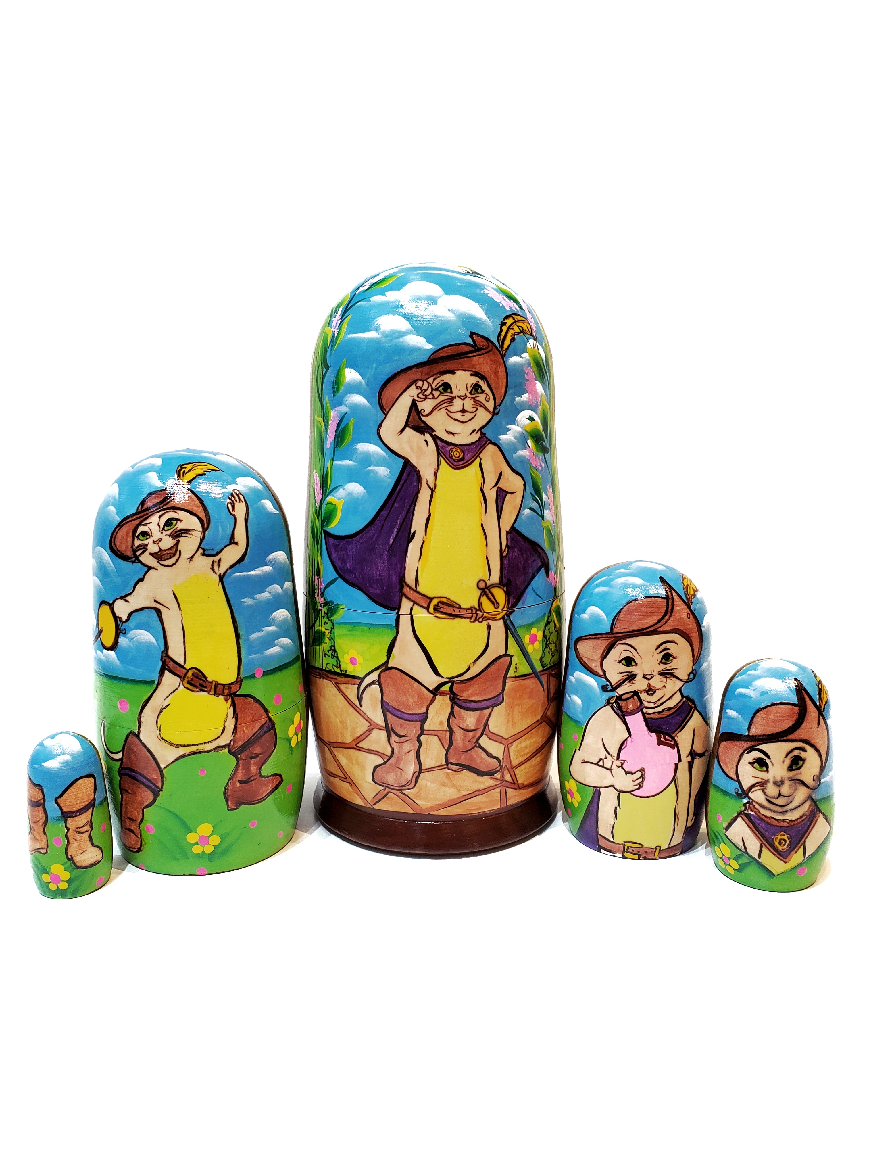 Novelty Matryoshka Puss In Boots (5 nested set)
