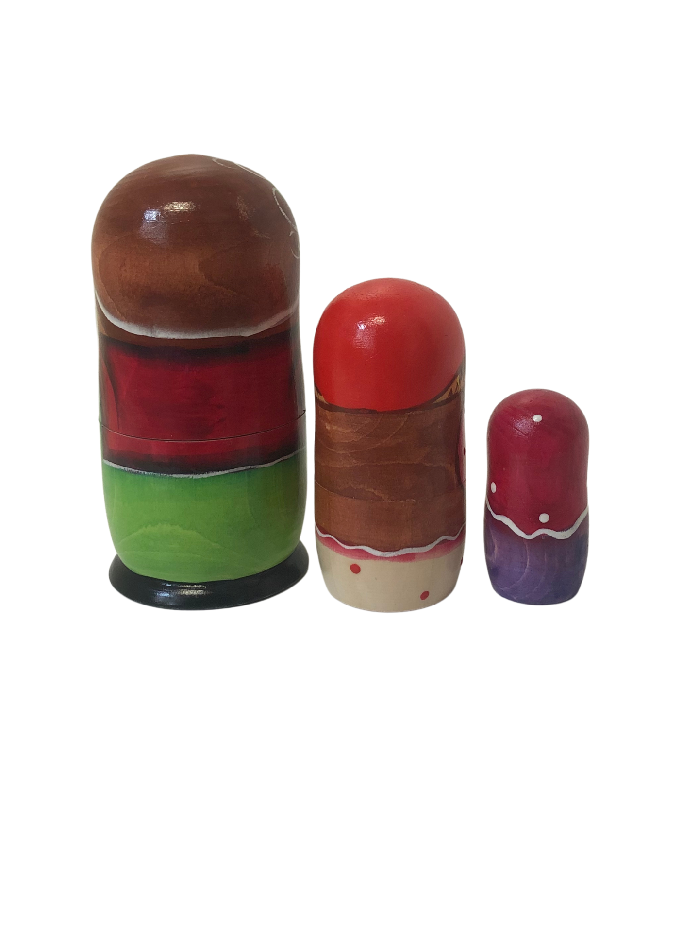 Boy & Girl Folk Musicians Nesting Dolls – 3 Nested Set