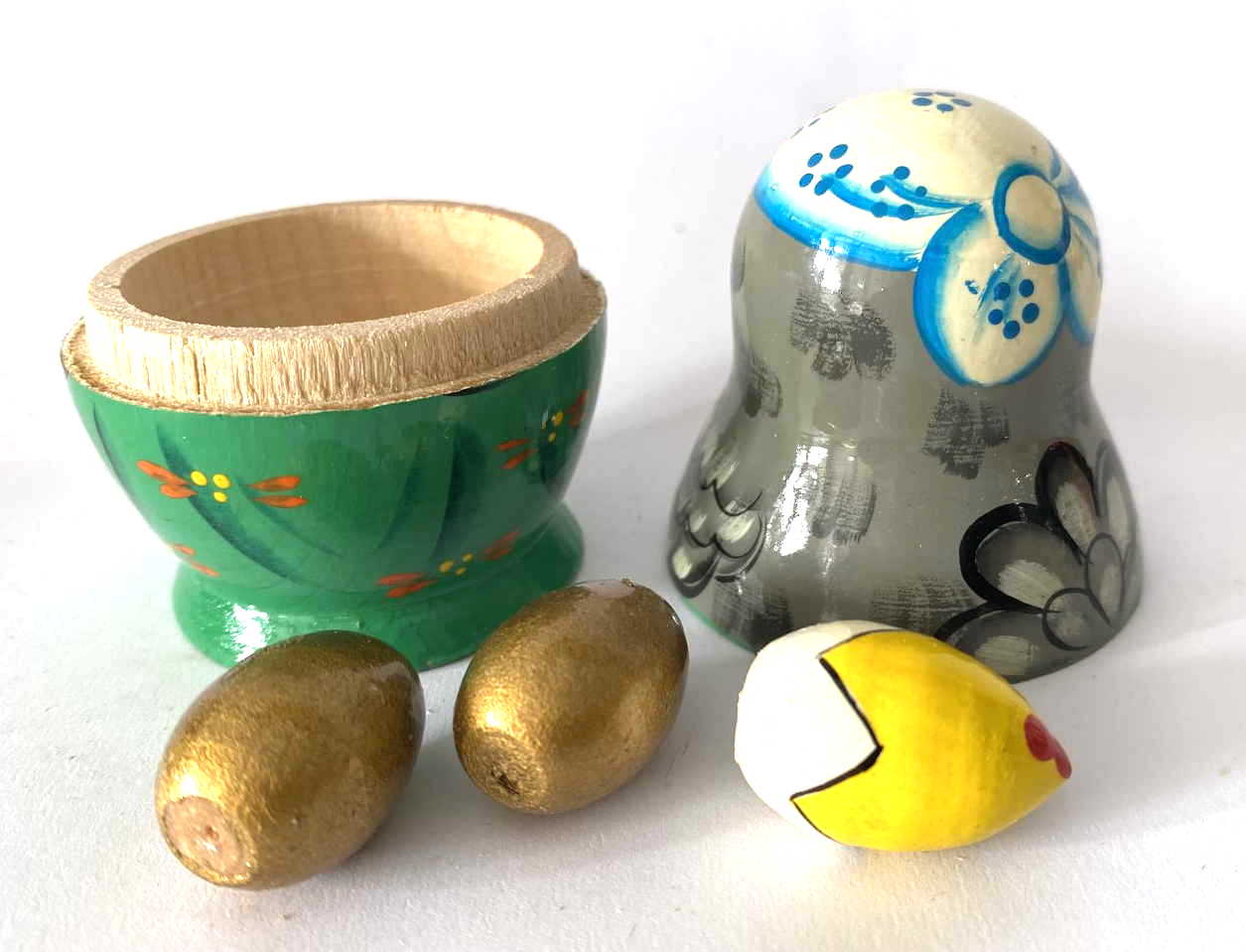 Hen & Eggs Nesting Doll with Eggs