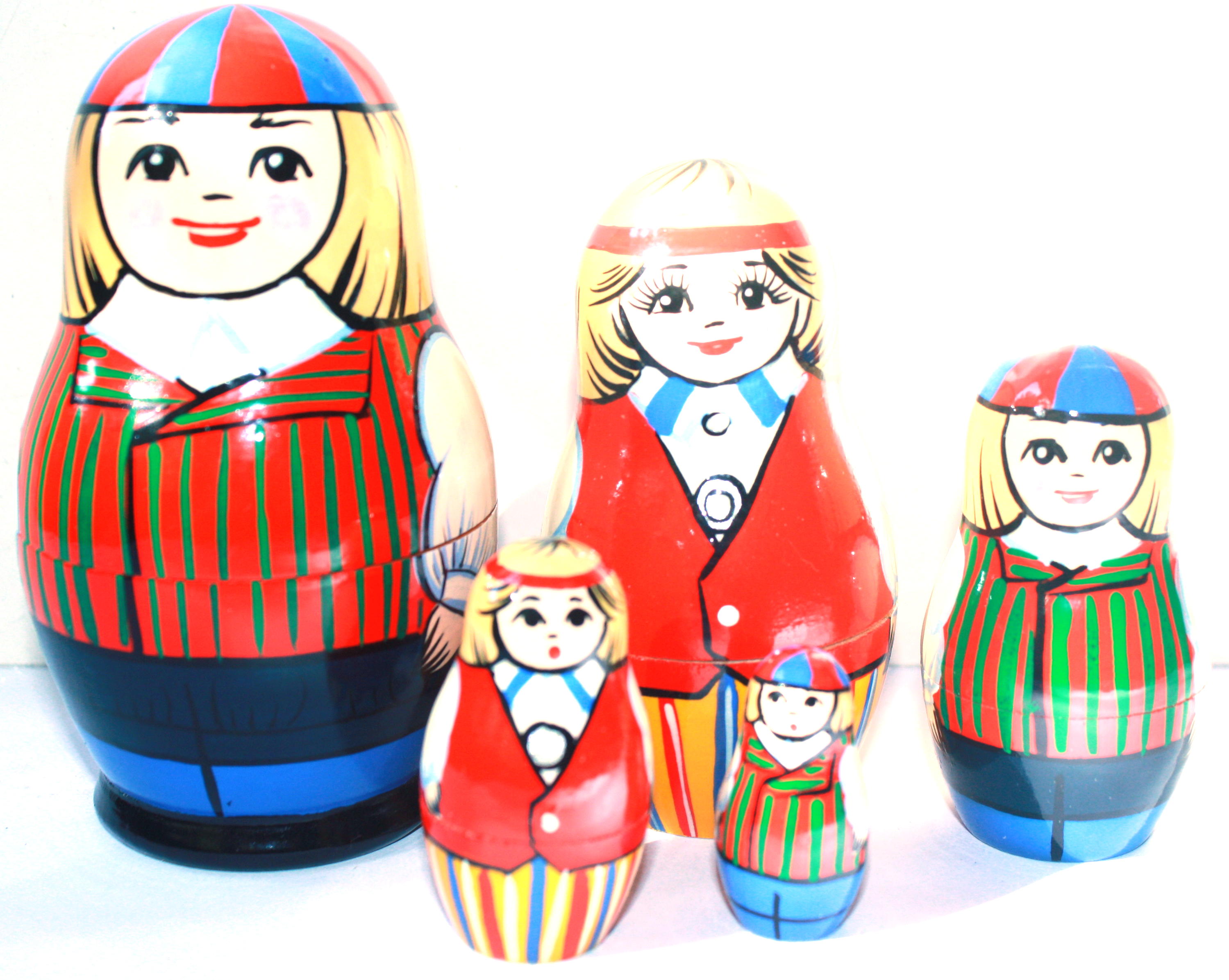 Vyatka Matryoshka Estonian Family (5 Nested Set)