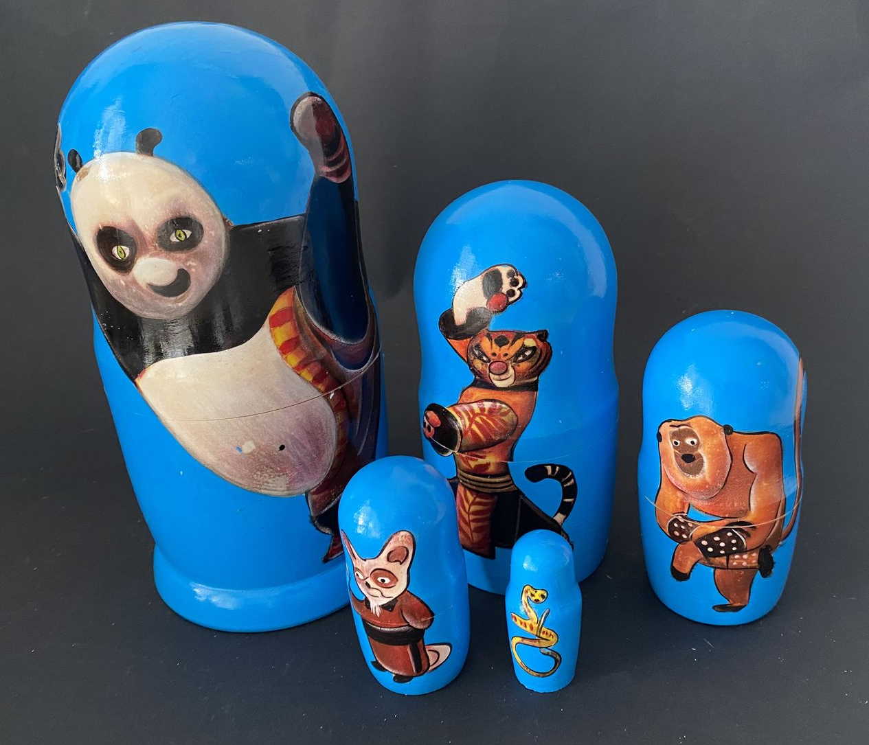 Kung Fu Panda nesting dolls - 5 Nested Set