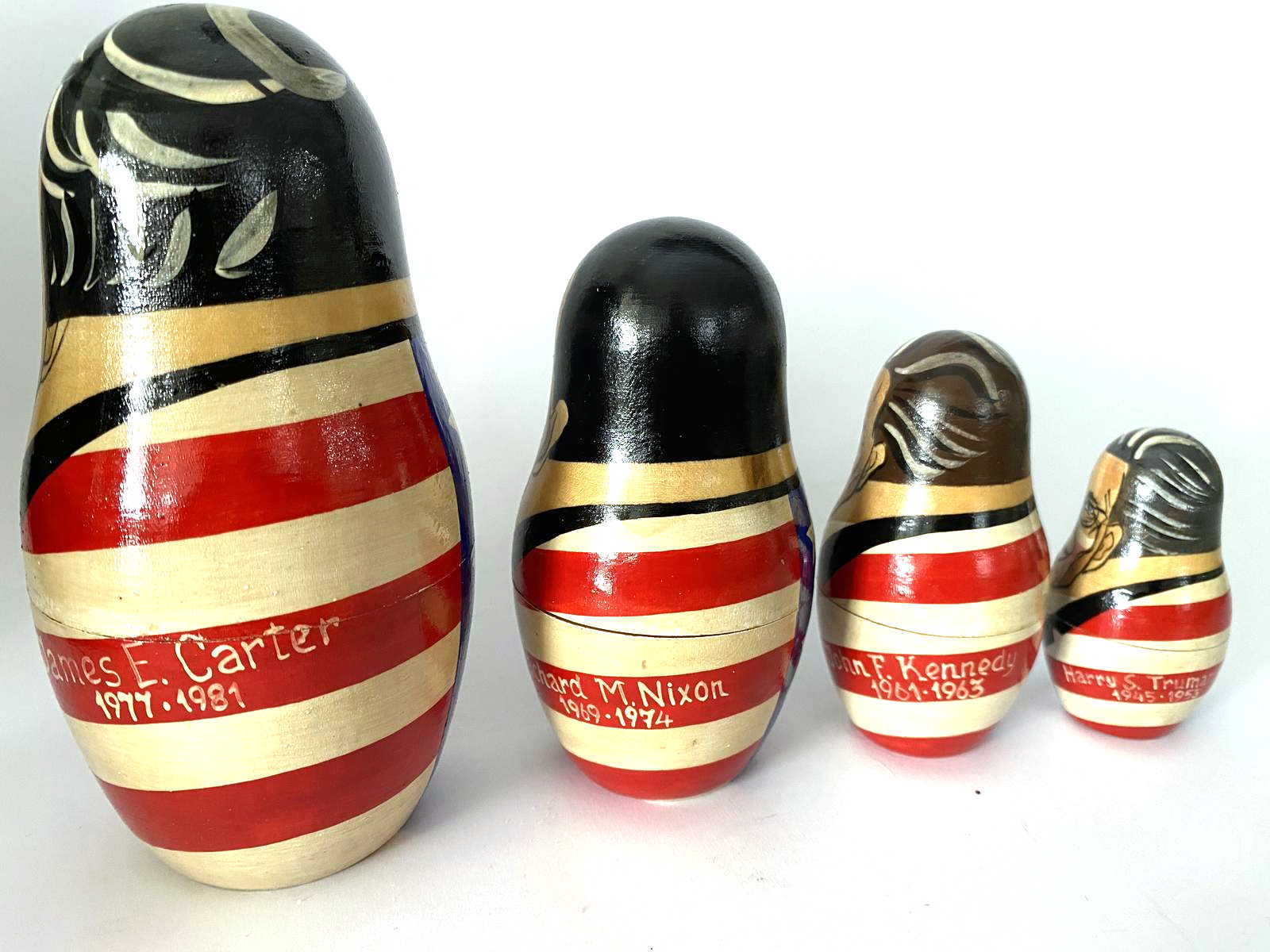 American President Matryoshka from 1992 George HW Bush to Washington - set of 10