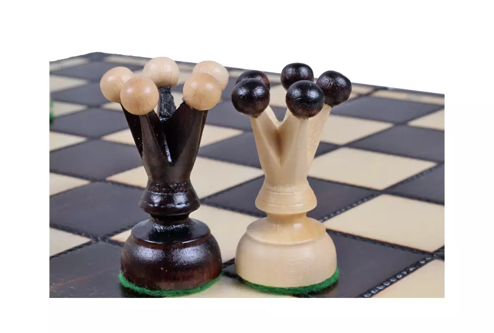 Handmade Wooden Chess Set – Medium King's - Black