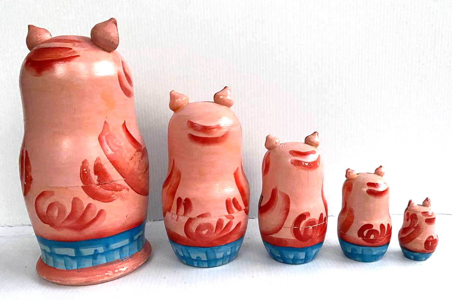 Artists Matryoshka by Semenov Zhanna Pig with balalaika
