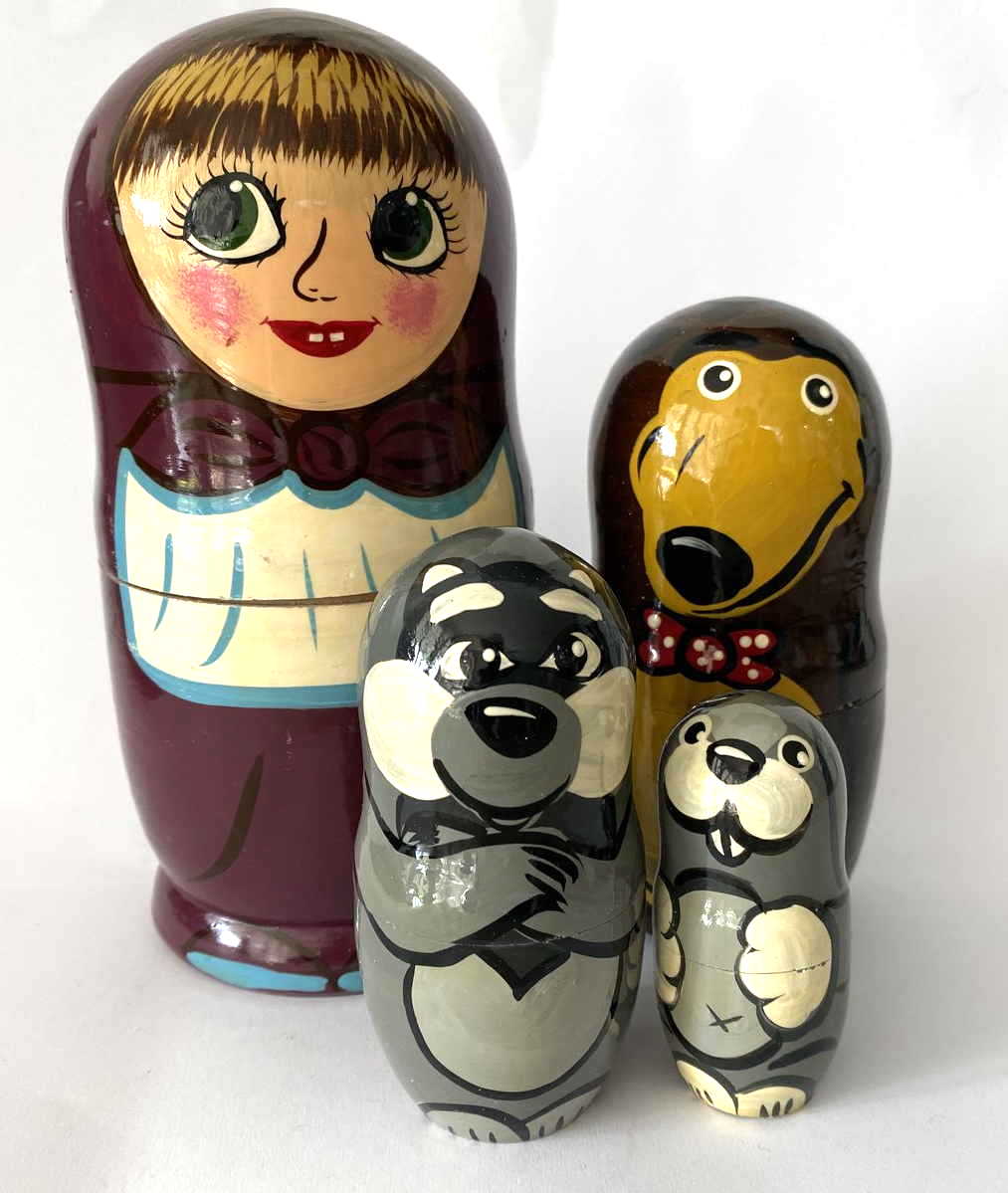 Маша и Медведь (Masha and the Bear) Nesting Dolls - 4 Nested Set