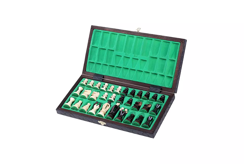Handmade Wooden Chess Set – Medium King's - Black